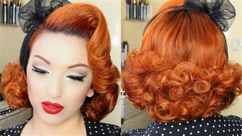 Classic Pin Up Hair Tutorial Youtube