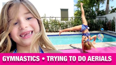 Gymnastics At The Pool 💦 Trying To Do An Aerial Youtube