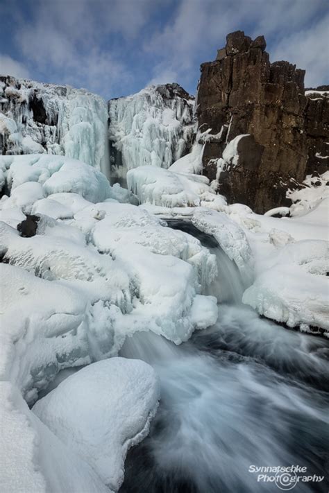 Oxararfoss In Winter Waterfalls Iceland Europe Synnatschke