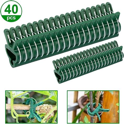 Monstake 40pcs Plant Support Clips For Gardening Gentle