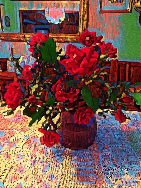 Still Life With Roses Digital Art By Cindy Karp Pixels