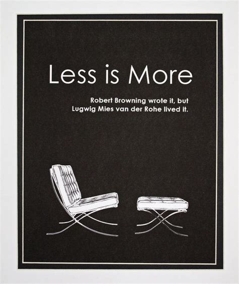Less Is More Art Poster Robert Browning Quote By Mistralgraphics £950