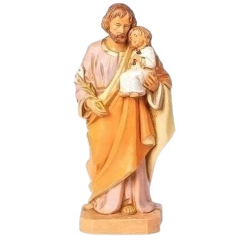 St Joseph With Child Jesus Fontanini Figurine 52022 In 65 Scale Of