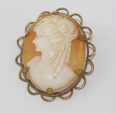 Rolled Gold Cameo Brooch 4x3 Cm Brooches Jewellery