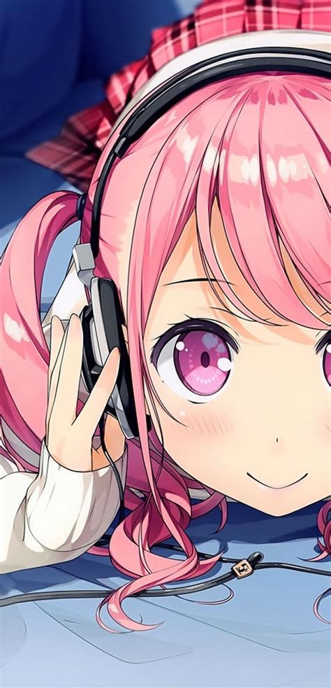 Cute Anime Girl With Headphones Anime Girls Wallpaper