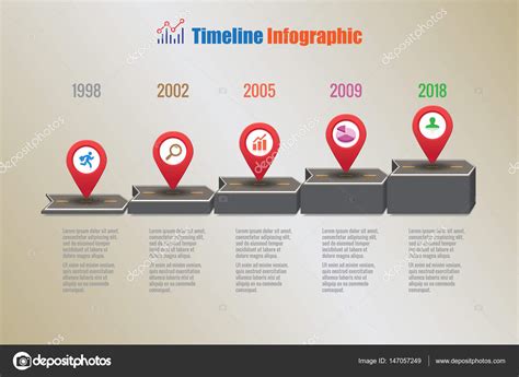 Linea De Tiempo La Plantilla De Infografia Concepto Creativo Vecto Images