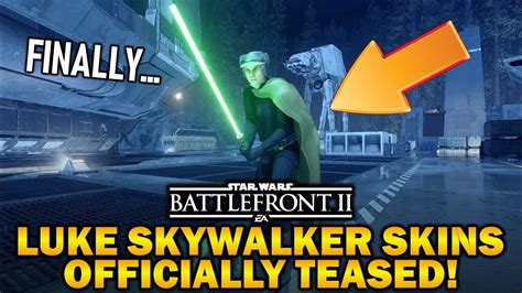 Luke Skywalker Skins Officially Teased Star Wars Battlefront 2 Youtube