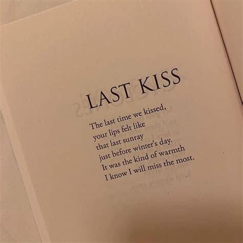 An Open Book With The Words Last Kiss Written On It