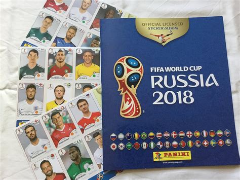 panini 2018 fifa world cup russia album official album and 18 stickers 3 sticker sheets