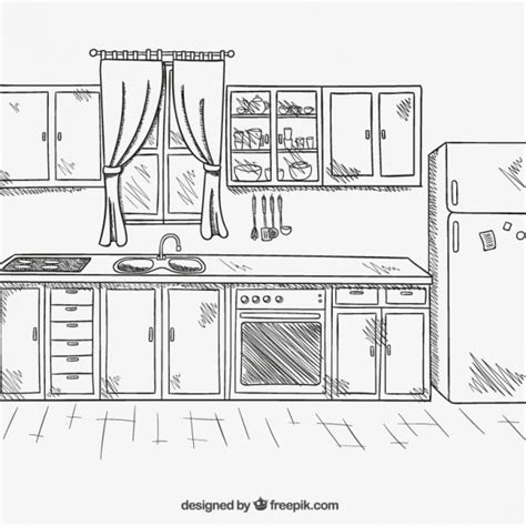 Kitchen Cartoon Drawing At Explore Collection Of