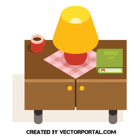 Bedside Table With Lamp Royalty Free Stock Svg Vector And Clip Art