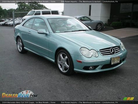 We analyze millions of used cars daily. 2004 Mercedes-Benz CLK 500 Coupe Ice Blue Metallic / Stone ...