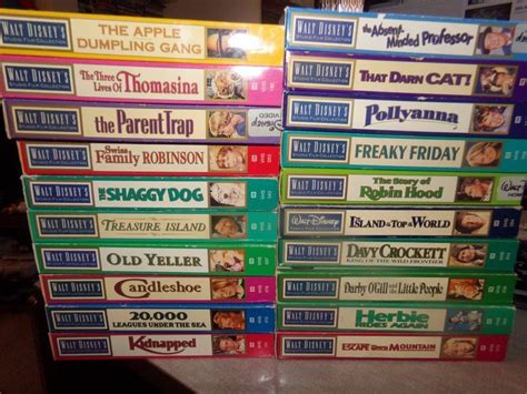 Lot Of Walt Disney Family Film Collection Vhs Tapes Vhs Tapes Vhs Walt Disney