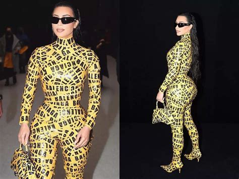 Kim Kardashian Wears Shipping Tape To Balenciaga Show