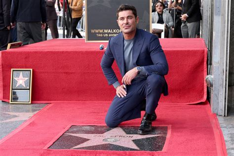 zac efron receives star on hollywood walk of fame it s a dream come true abc news