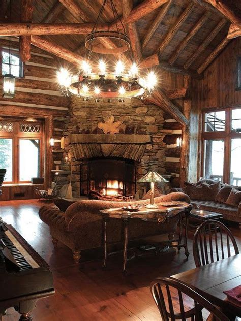 47 Extremely Cozy And Rustic Cabin Style Living Rooms Log Homes