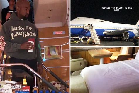inside kim kardashian and kanye west s huge 747 private jet with a double bed and reams of