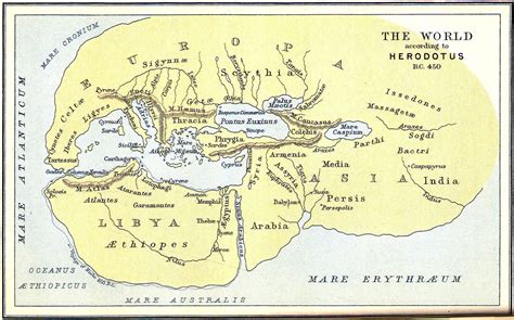 The World According To Herodotus 500 Bce With Images Map World Map