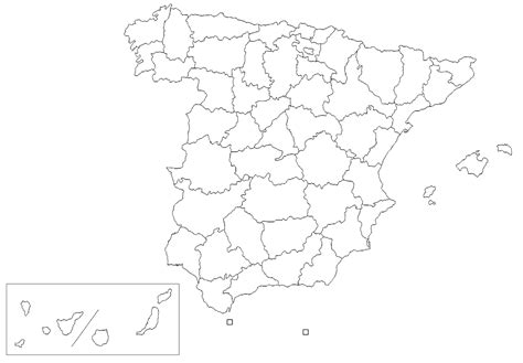 Mapa Mudo España Comunidades Autonomas Para Imprimir Maestra De