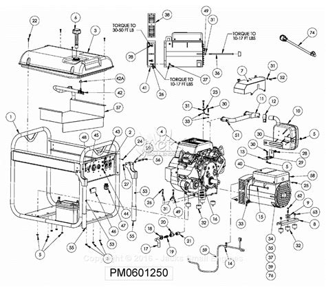 Powermate Formerly Coleman Pm0601250 Parts Diagram For Generator Parts