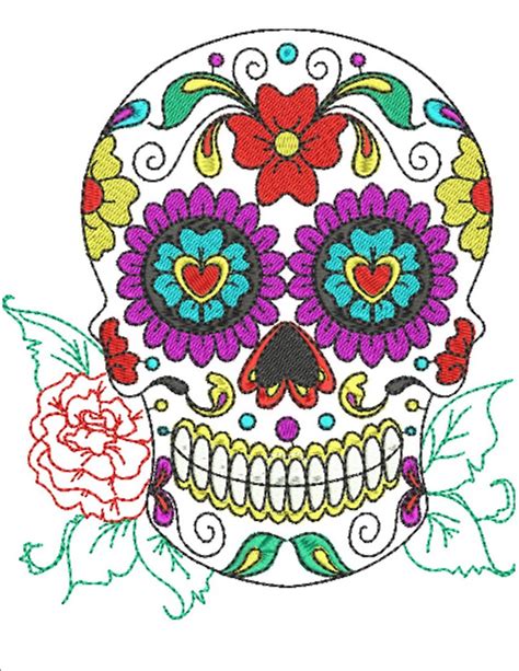 Sugar Skulls Machine Embroidery Designs By Sew Swell