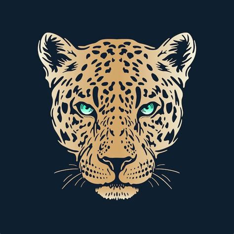 Premium Vector Jaguar Head Illustration Jaguar Face On Dark Background