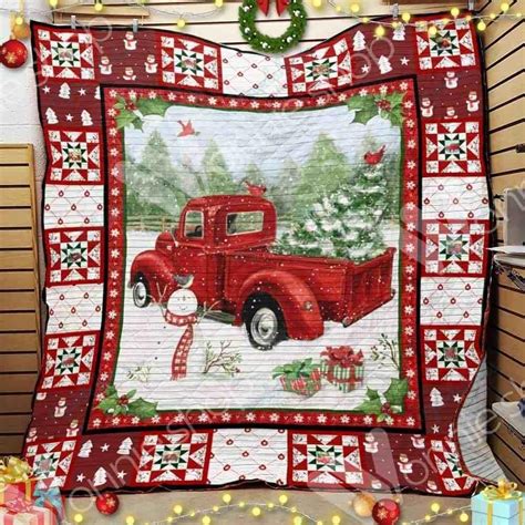 Red Truck Christmas Blanket Oct1802 81o39 In 2021 Christmas Quilt