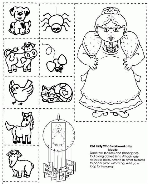 Free Coloring Pages Downloadable Old Woman Who Swallowed A Fly Download Free Coloring Pages