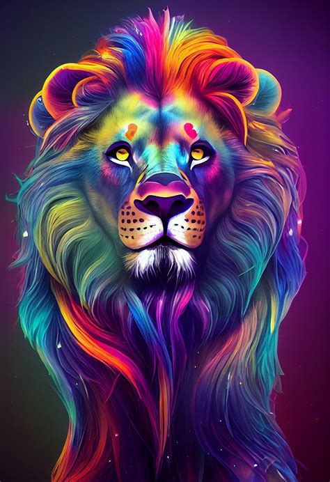 Rainbow Lion Iphone Wallpaper