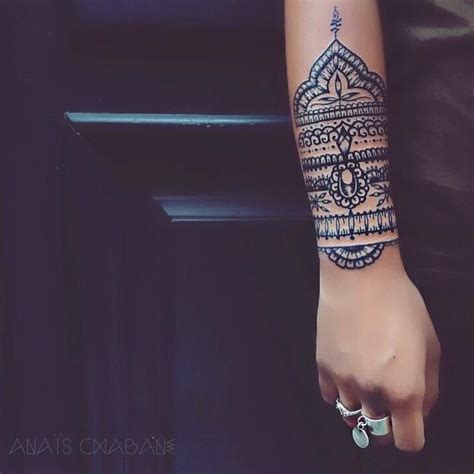 Mehndi Inspired Tattoos By Anais Chabane Cuff Tattoo Henna Designs
