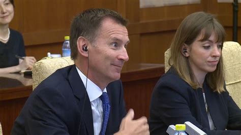 Jeremy Hunt Tells Chinese Hosts His Wife Is Japanese When Shes