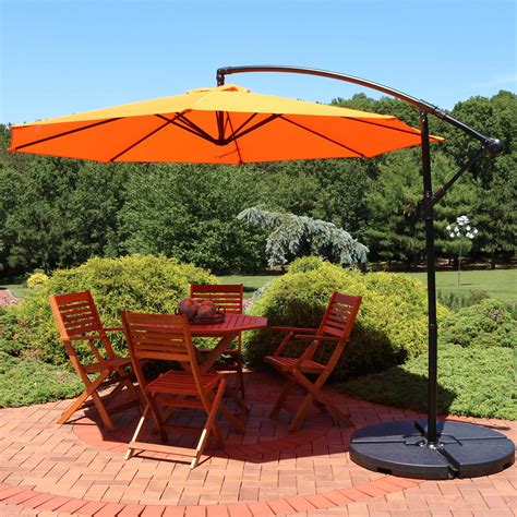 Sunnydaze Offset Outdoor Patio Umbrella With Crank Multiple Colors