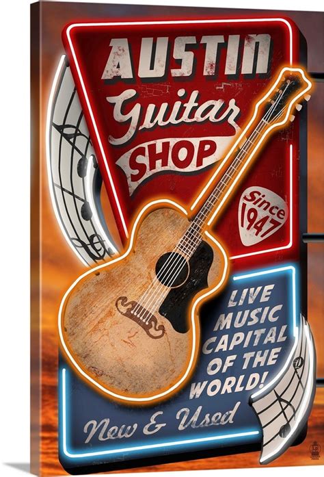 When austin businesses require affordable, high quality printing, they turn to samedayprinting.com, austin's leading full service online printing supplier. Austin, Texas - Guitar Shop Vintage Sign: Retro Travel ...