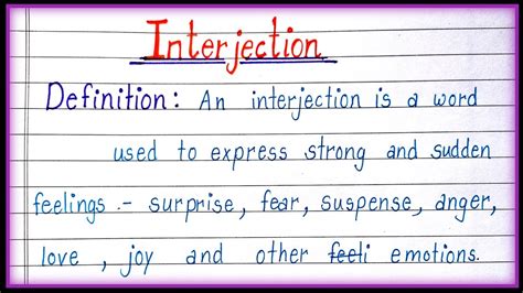 Interjection With Examples Definition Of Interjection With Examples