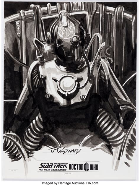 Jk Woodward Cyberman Borg Illustration Original Art C Lot