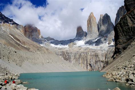 The Incredible Laguna Torres Three Granite Peaks In Patagonia Stock