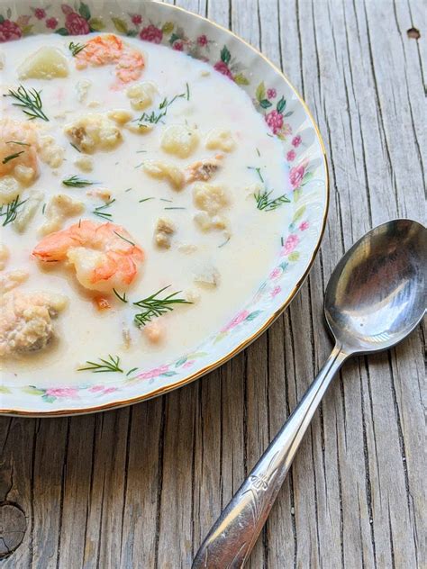Nova Scotia Seafood Chowder In 20 Minutes Bacon Is Magic