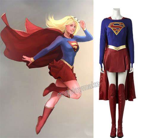 Supergirl Kara Zor El Cosplay Costume Halloween Costume Masquerade Full