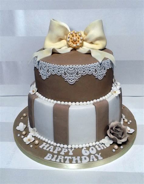Vintage Style 60th Birthday Cake Bakealous