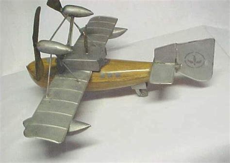 Bing Tine Ariplanes Float Plane With Clockwork Hand Painted History
