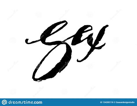 Sex Text Sign Vector Calligraphy Stock Vector Illustration Of Hand Handwriting 134285116