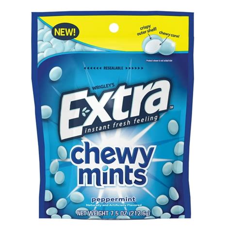 Extra Chewy Mints Peppermint Breath Mints 75 Ounce Pouch Walmart