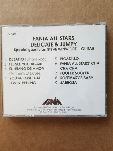 Delicate And Jumpy Not Remaster By Fania All Stars Cd May1995