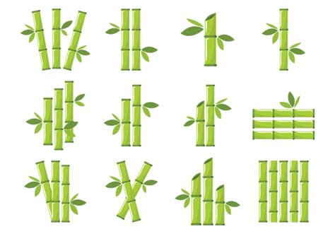 Bamboo Icons Vector 137359 Vector Art At Vecteezy