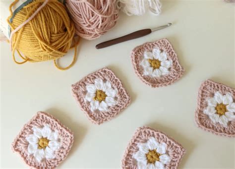 Daisy Granny Square Crochet Tutorial Melanie Ham