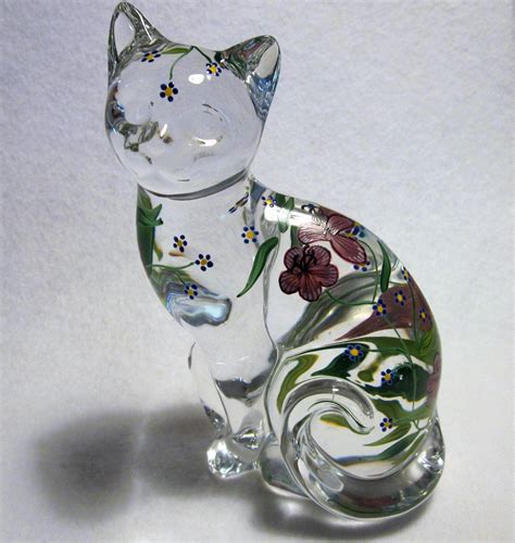 Lenox Art Glass Cat Figurine