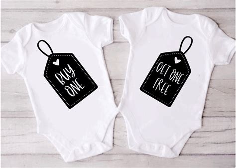 Twins Matching Baby Vests Pregnancy Announcement Baby Etsy