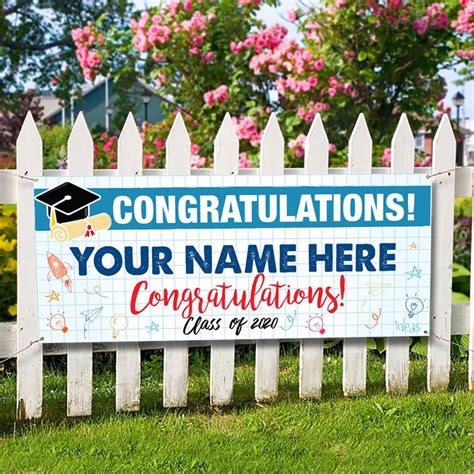 Personalized Congratulations Graduation Banner Shop Graduation Lawn