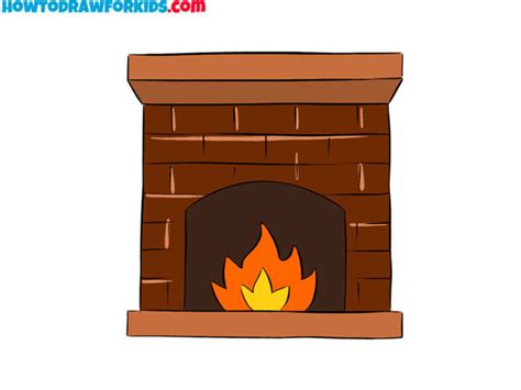 How To Draw A Fireplace Easy Drawing Tutorial For Kids