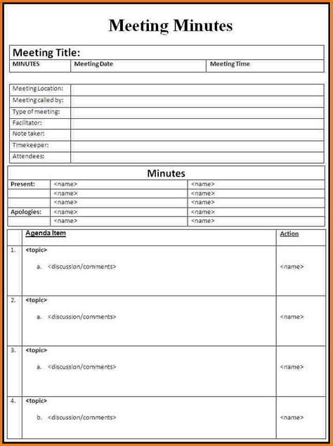 meeting notes template meeting notes meeting agenda template